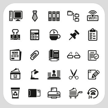 Business and Office icons set, EPS10, Don’t use transparency.