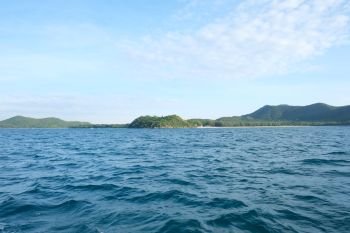 Samaesarn Island in daytime view and blue sky,Chong Samaesarn is a popular tourist destination Thailand.