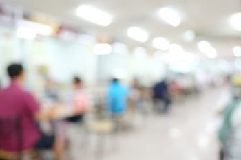 Background blur of Restaurants cafe in Shopping mall.
