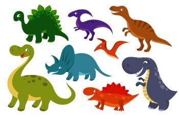 Cute cartoon dinosaurs vector clip art. Funny dino chatacters for baby collection. Funny character dino cartoon illustration illustration. Cute cartoon dinosaurs vector clip art. Funny dino chatacters for baby collection