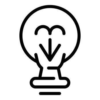 Led smart lightbulb icon. Outline Led smart lightbulb vector icon for web design isolated on white background. Led smart lightbulb icon, outline style