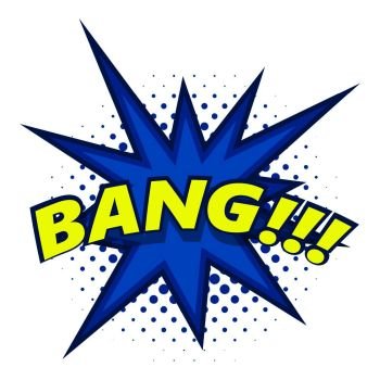 Bang, comic book explosion icon. Pop art illustration of Bang, comic book explosion vector icon for web. Bang, comic book explosion icon, pop art style