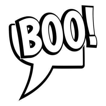 BOO, comic text speech bubble icon. Simple illustration of BOO, comic text speech bubble vector icon for web. BOO, comic text speech bubble icon, simple style
