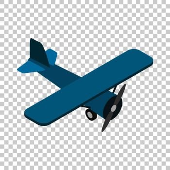 Light aircraft isometric icon 3d on a transparent background vector illustration. Light aircraft isometric icon