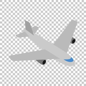 Plane isometric icon 3d on a transparent background vector illustration. Plane isometric icon