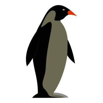 Penguin icon flat isolated on white background vector illustration. Penguin icon isolated