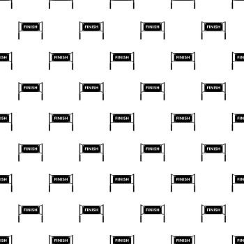 Finish line gates pattern seamless in simple style vector illustration. Finish line gates pattern vector