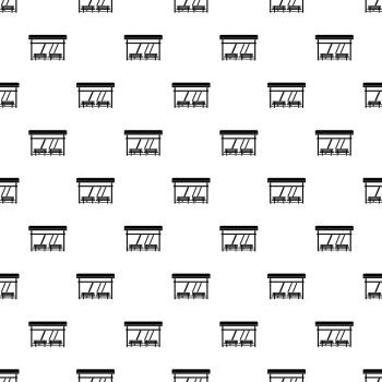 Bus stop pattern seamless in simple style vector illustration. Bus stop pattern vector