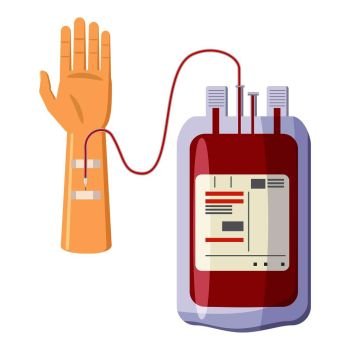 Donate blood icon. Cartoon illustration of donate blood vector icon for web. Donate blood icon, cartoon style
