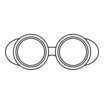 Welding glasses icon in outline style isolated vector illustration. Welding glasses icon outline