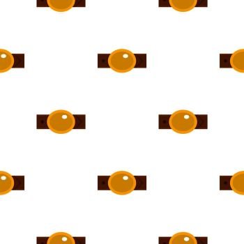 Belt with gold oval shaped buckle pattern seamless flat style for web vector illustration. Belt with gold oval shaped buckle pattern flat