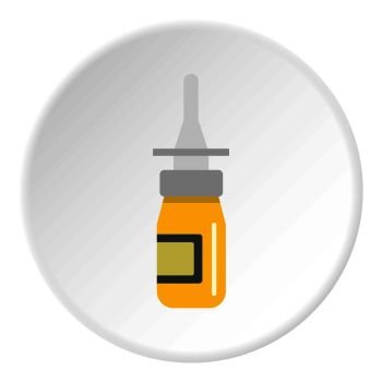 Nasal drops icon in flat circle isolated on white vector illustration for web. Nasal drops icon circle
