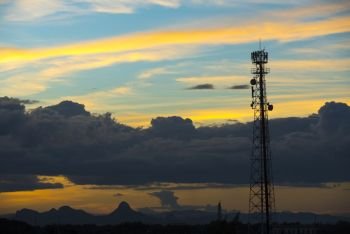 Phone antenna in twilight time