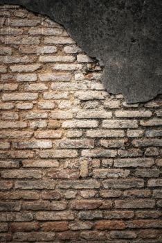old brick wall, abstract texture background in vintage filter tone