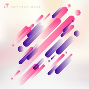 Abstract technology pink and purple geometric rounded lines pattern motion  background modern style. Vector illustration