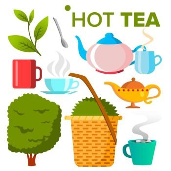 Hot Tea Icon Vector. Food Drink. Eco Natural Product. Isolated Cartoon Illustration. Hot Tea Icon Vector. Food Drink. Eco Natural Product. Isolated Flat Cartoon Illustration