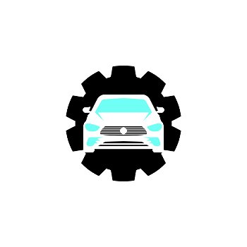 Auto car service logo design vector template