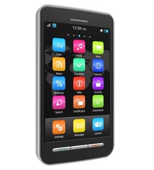 Touchscreen smartphone