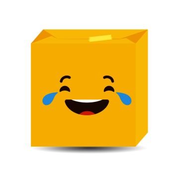 Laughing Emoji icon design vector