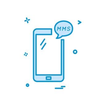MMS Phone icon design vector 
