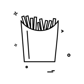 Fries icon design vector