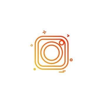 Instagram icon design vector 