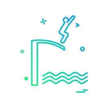 Swimming icon design vector 