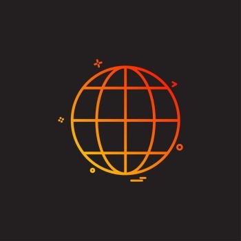 earth globe multimedia icon vector design