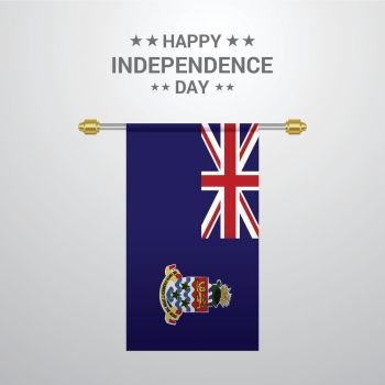 Cayman Islands Independence day hanging flag background