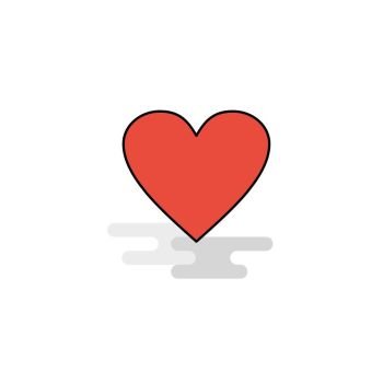 Flat Heart Icon. Vector
