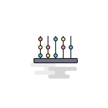 Flat Abacus  Icon. Vector