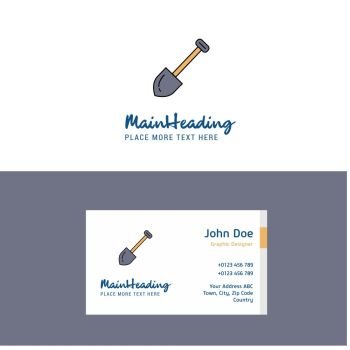 Flat Spade Logo and Visiting Card Template. Busienss Concept Logo Design