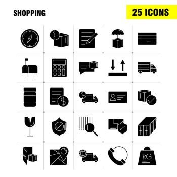 Shopping Solid Glyph Icon for Web, Print and Mobile UX/UI Kit. Such as: Bottle, Health, Shipping, Delivery, World, Transport, Map, Delivery, Pictogram Pack. - Vector