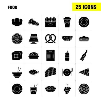 Food Solid Glyph Icon for Web, Print and Mobile UX/UI Kit. Such as: Glass, Food, Drink, Cup, Burger, Eat, Food, Fast Pictogram Pack. - Vector