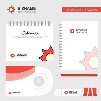 Gear  Logo, Calendar Template, CD Cover, Diary and USB Brand Stationary Package Design Vector Template