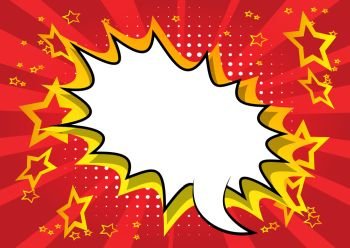 Vector comic book explosion. Comic style cartoon background for your text.