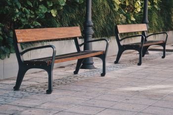 bench in the street