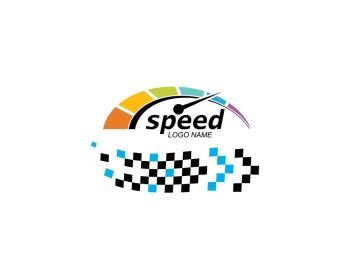 faster logo icon of automotive racing concept design
