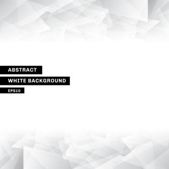 Abstract template low poly trendy white background with copy space. You can use for website, brochure, flyer, cover, banner, etc. Vector illustration
