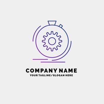 Action, fast, performance, process, speed Purple Business Logo Template. Place for Tagline. Vector EPS10 Abstract Template background
