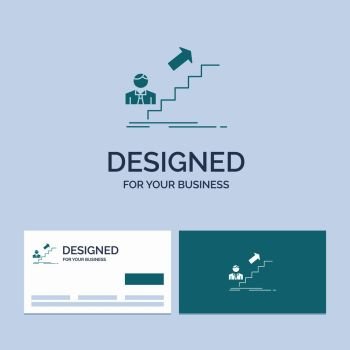promotion, Success, development, Leader, career Business Logo Glyph Icon Symbol for your business. Turquoise Business Cards with Brand logo template.. Vector EPS10 Abstract Template background