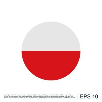 Poland Flag Icon Template