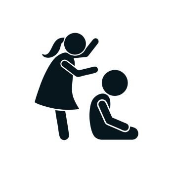 Children Autism icon vector logo template