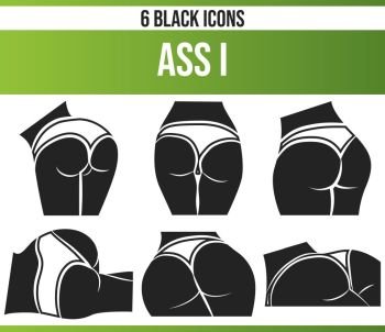 Black pictograms / icons about erotic women. This icon set is perfect for creative people and designers who need the theme of erotic women in their graphic designs.
. Black Icon Set Ass I 
