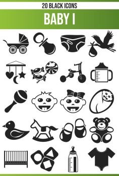 Black pictograms / icons about baby. This icon set is perfect for creative people and designers who need the theme baby in her graphic design.
. Black Icon Set Baby I
