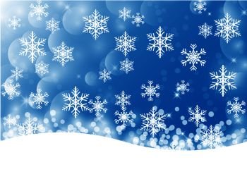 Winter background with snowflakes, abstract Christmas Background. Vector Illustration.