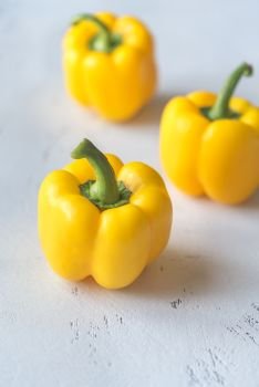 Fresh yellow bell peppers