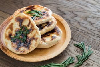 Grilled flatbreads with rosemary