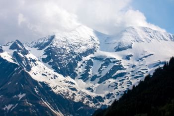view of the snowy Alps, Austria
