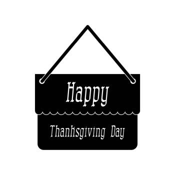 Signboard thanksgiving icon. Black simple style on white. Signboard thanksgiving icon